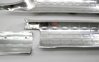 Aluminum Checkered Tail Finish Trim Panel Set 1963 Ford Galaxie Genuine FOMOCO