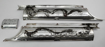 Aluminum Checkered Tail Finish Trim Panel Set 1963 Ford Galaxie Genuine FOMOCO