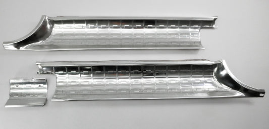 Aluminum Checkered Tail Finish Trim Panel Set 1963 Ford Galaxie Genuine FOMOCO