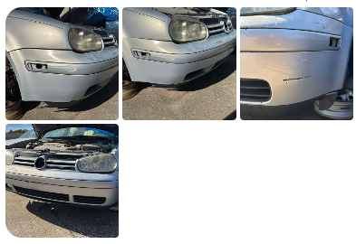 Custom Order Local Pickup: Front bumper, headlights, grille 2000 VW Golf MK4