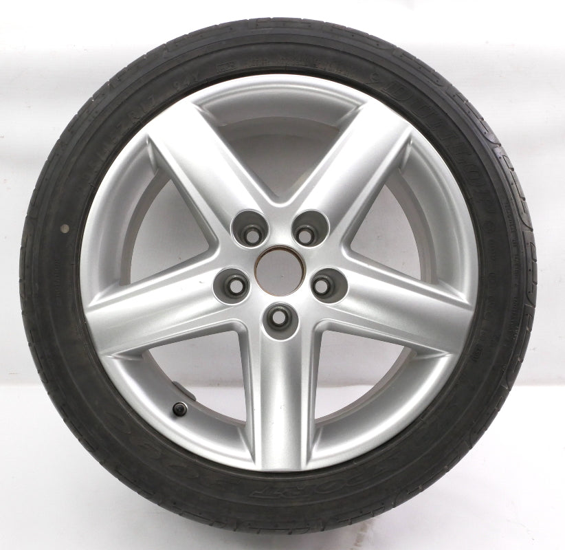 17" x 7.5" Fundo 5 Spoke Alloy Wheel & Tire 02-08 Audi A4 B6 B7 ~ 8E0 601 025 E