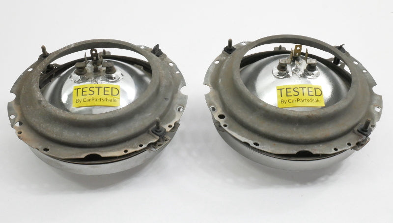 Round Headlight Lamp Bucket Mount Set 77-93 VW Rabbit MK1 Cabriolet Genuine