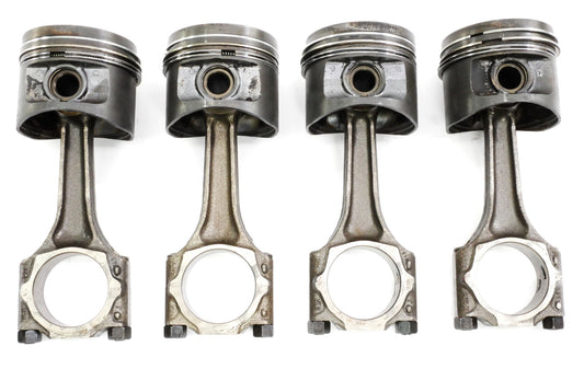 Set 1.7 Piston & Rods Audi Fox Rabbit Scirocco Mk1 EN Gas 79.485 - Genuine