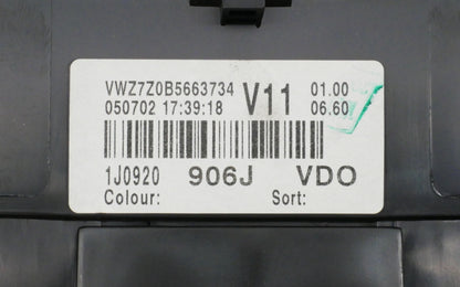 Gauge Instrument Cluster Speedometer 2003 VW Jetta GTI GLI MK4 1J0 920 906 J