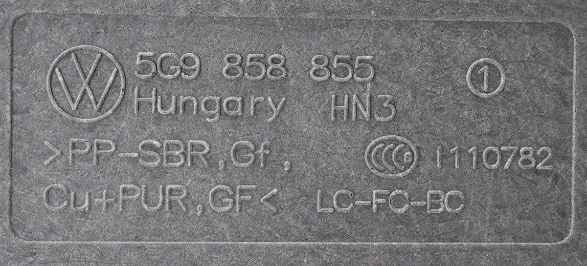 Trunk Floor Mat Carpet Cover 15-19 VW Golf Sportwagen Alltrack MK7 - 5G9 858 855