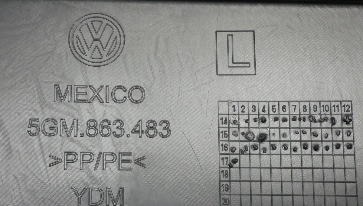 LH Lower Kick Panel Trim 15-21 VW Golf Sportwagen Alltrack MK7 - 5GM 863 483