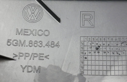 RH Lower Kick Panel Trim 15-21 VW Golf Sportwagen Alltrack MK7 - 5GM 863 484