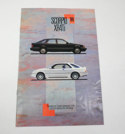 Original Dealer Showroom Brochure - 1989 Merkur Scorpio XR4Ti