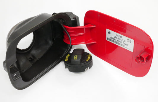 Gas Fuel Door Cap Cover Assembly 09-14 VW Jetta Sportwagen TDI Red - 1K9 809 857