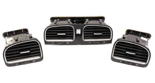Dash Air Vent Set 10-14 VW Jetta Sportwagen Golf GTI MK6 - 5K0 819 728 N