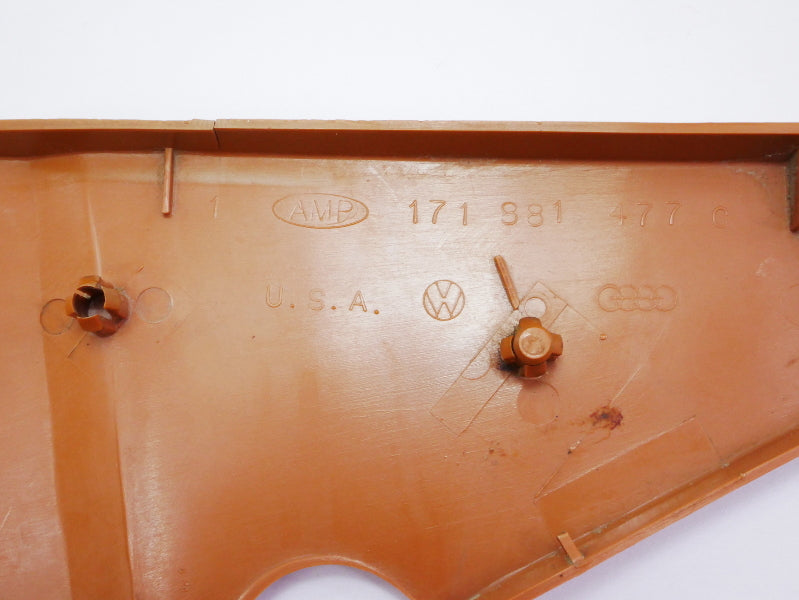 LH Outer Seat Hinge Side Trim VW 75-84 Rabbit GTI MK1 Brown ~ 171 881 477 C