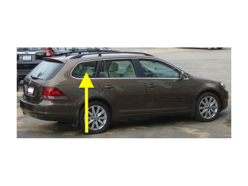 RH Rear Quarter Window Side Glass 09-14 VW Jetta Sportwagen - 1K9 845 298 BE -