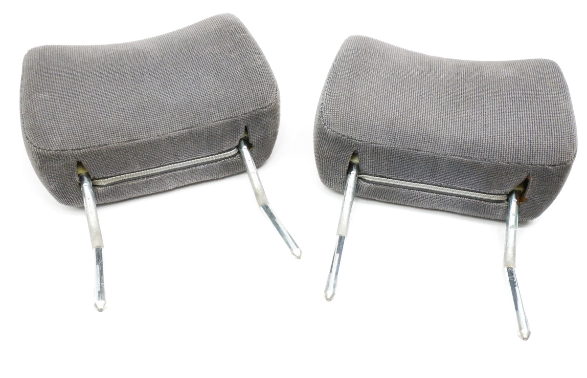 Front Seat Head Rest Headrest Set 85-92 VW Jetta Golf GTI MK2 Grey - Genuine