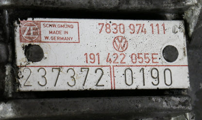ZF Power Steering Gear Rack 90-92 VW Jetta MK2 - Genuine - 191 422 055 E