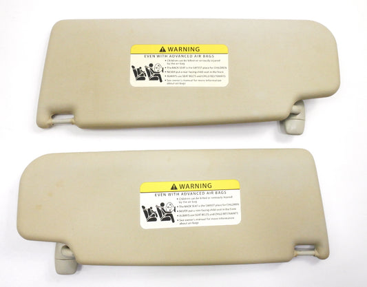 Sun Visor Set 11-18 VW Jetta MK6 Sedan Pearl Grey Genuine - 5C6 857 551 / 552