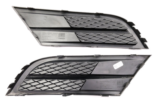 Front Lower Bumper Grilles Set 15-18 VW Jetta MK6 Genuine 5C6 853 665 J / 666 G