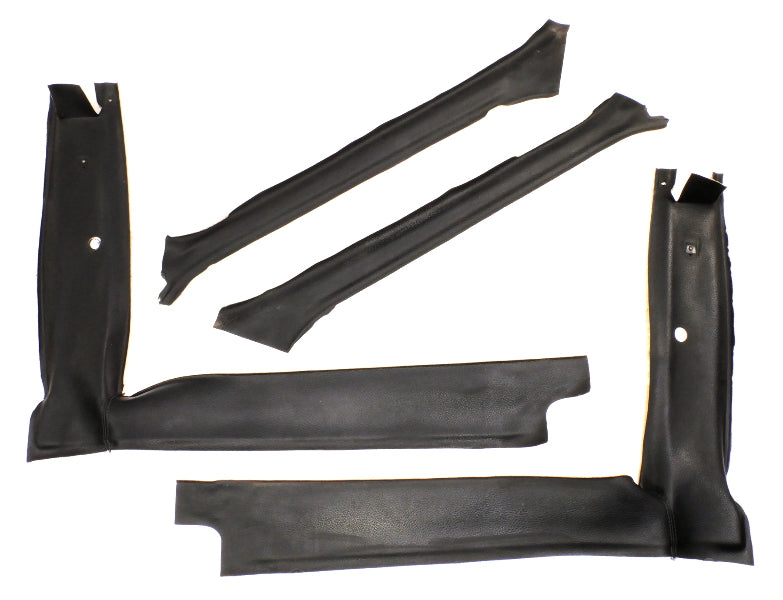 Interior Pillar Black Vinyl Trim Cover 80-93 VW Cabriolet Rabbit Conve ...