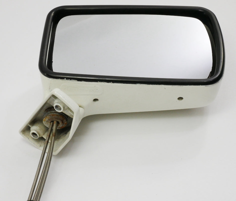 RH Side View Exterior Door Mirror 80-93 VW Cabriolet Convertible Mk1 White