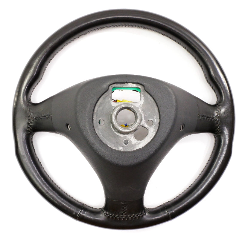 Sports Steering Wheel 3 Spoke 02-05 Audi A4 S4 B6 Black Leather - 8E0 419 091 AH