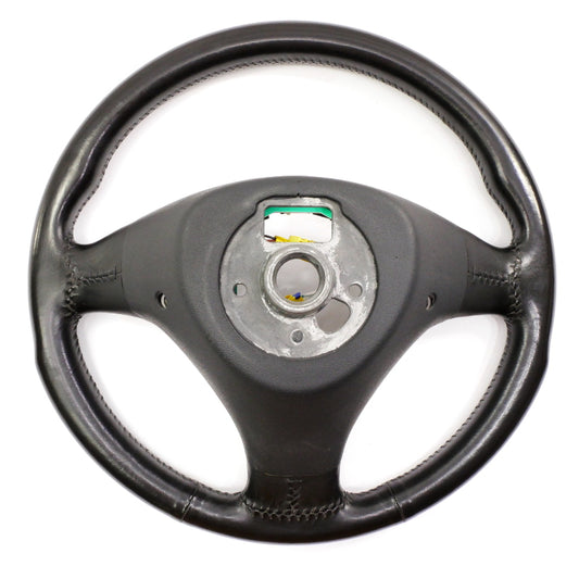 Sports Steering Wheel 3 Spoke 02-05 Audi A4 S4 B6 Black Leather - 8E0 419 091 AH
