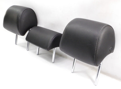 Rear Headrest Head Rest Set 02-05 Audi A4 S4 B6 Dark Charcoal Leatherette