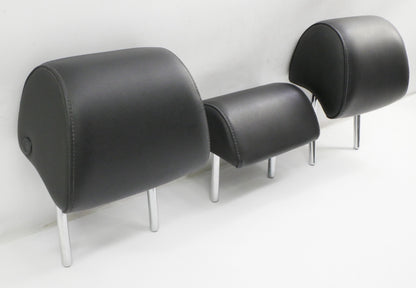 Rear Headrest Head Rest Set 02-05 Audi A4 S4 B6 Dark Charcoal Leatherette