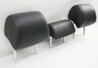 Rear Headrest Head Rest Set 02-05 Audi A4 S4 B6 Dark Charcoal Leatherette