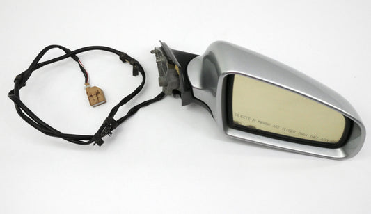 RH Side View Exterior Door Mirror 02-08 Audi A4 B6 B7 LY7W Light Silver Genuine