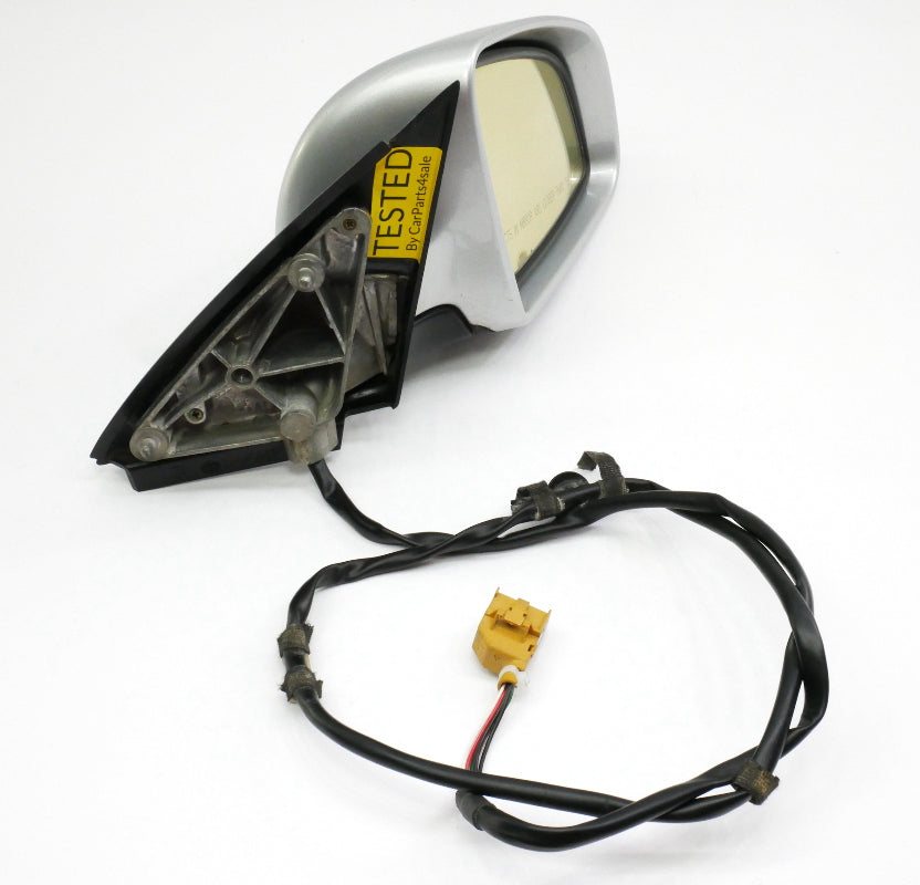 RH Side View Exterior Door Mirror 02-08 Audi A4 B6 B7 LY7W Light Silver Genuine