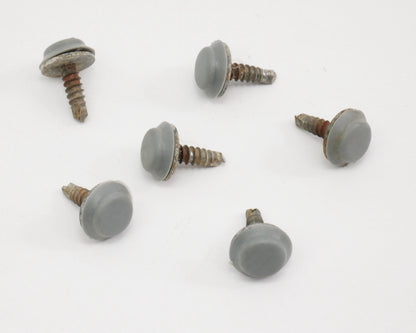 6x Grey Door Panel Screw Cover Caps VW Jetta Rabbit Cabriolet MK1 - Genuine