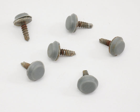 6x Grey Door Panel Screw Cover Caps VW Jetta Rabbit Cabriolet MK1 - Genuine