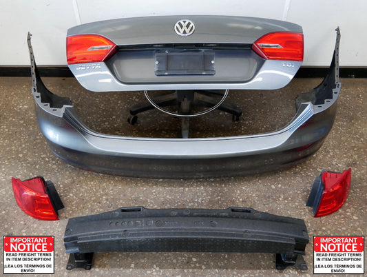 Trunk Lid Rear Bumper Tail Lights 11-14 VW Jetta Sedan MK6 - LD7X Grey - Genuine