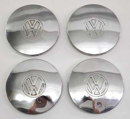 Chrome Wheel Center Hub Cap Hubcap Set 75-84 VW Rabbit Jetta Pickup MK1 Genuine