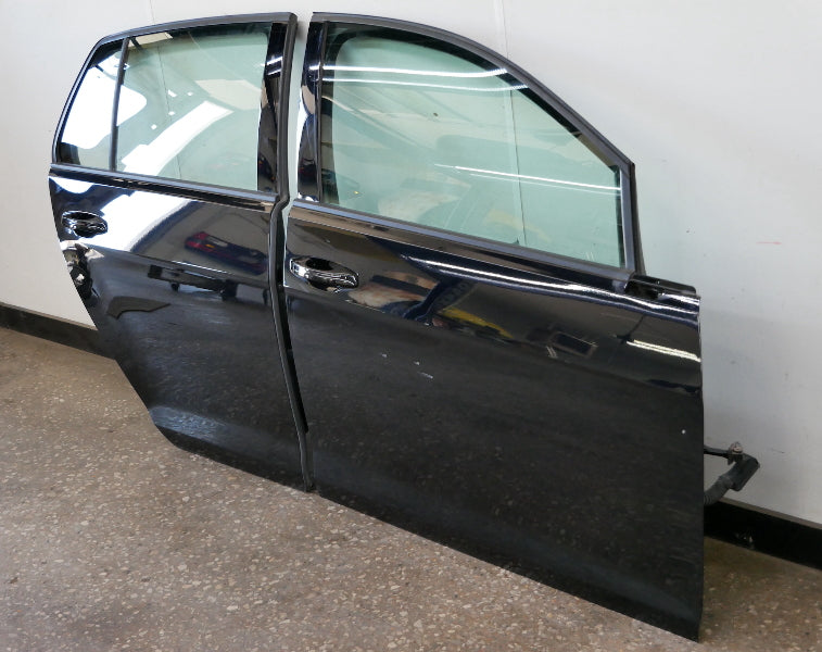 RH Front & Rear Doors 15-17 VW Golf R GTI MK7 - LC9X Deep Black Pearl - Genuine