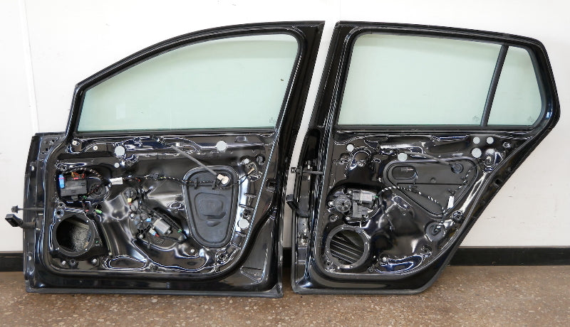 RH Front & Rear Doors 15-17 VW Golf R GTI MK7 - LC9X Deep Black Pearl - Genuine