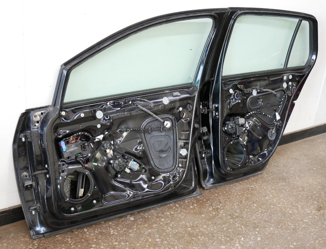 RH Front & Rear Doors 15-17 VW Golf R GTI MK7 - LC9X Deep Black Pearl - Genuine