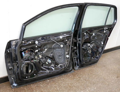 RH Front & Rear Doors 15-17 VW Golf R GTI MK7 - LC9X Deep Black Pearl - Genuine