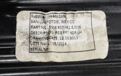 LH Front Window Track Regulator 15-21 VW Golf GTI Sportwagen MK7 - 5GM 837 461 E