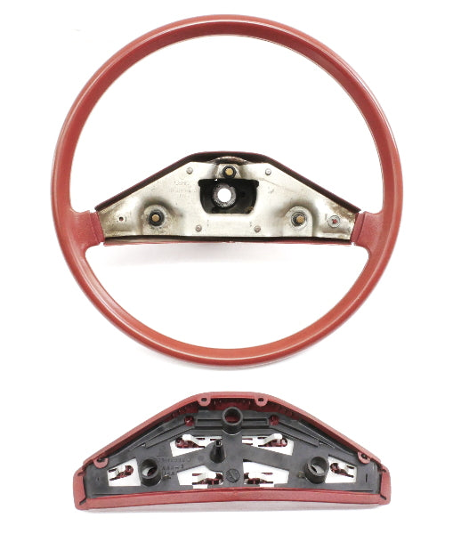 Steering Wheel 81-84 VW Rabbit GTI Pickup Jetta MK1 A1 Red - Genuine