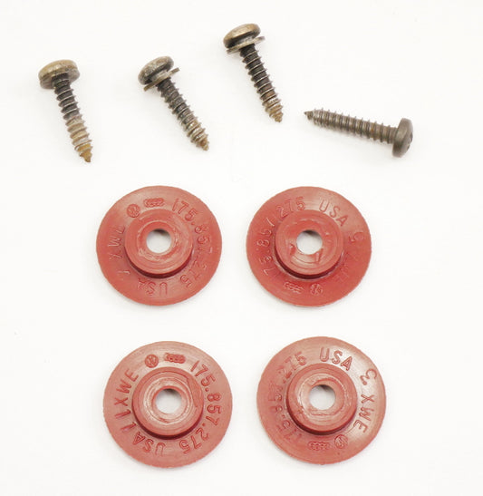 Dash Mounting Screws & Trim Caps VW Jetta Rabbit GTI MK1 - Red - 175 857 275