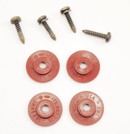 Dash Mounting Screws & Trim Caps VW Jetta Rabbit GTI MK1 - Red - 175 857 275