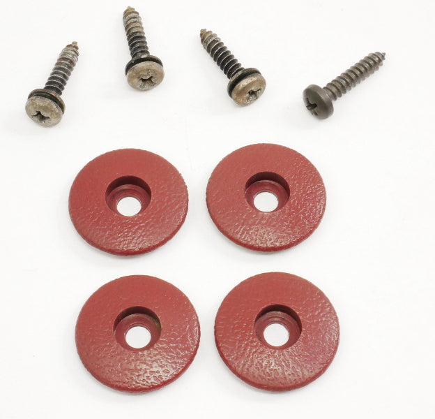 Dash Mounting Screws & Trim Caps VW Jetta Rabbit GTI MK1 - Red - 175 857 275