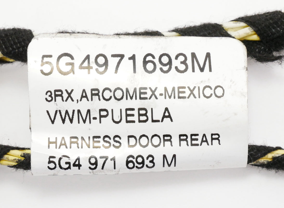 LH Rear Door Wiring Harness 15-16 VW Golf GTI Sportwagen MK7 - 5G4 971 693 M