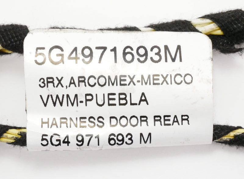 LH Rear Door Wiring Harness 15-16 VW Golf GTI Sportwagen MK7 - 5G4 971 693 M