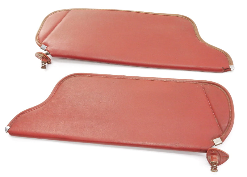 Red Sun Visor Set Sunvisors 81-84 VW Rabbit Pickup Jetta Mk1 - 175 857 551 /552