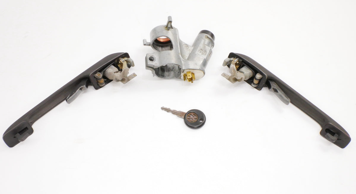 Ignition Key Door Handle Lock Set 75-84 VW Rabbit GTI MK1 Genuine 171 905 851