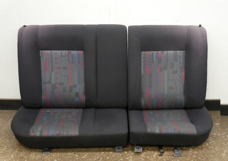 Front Black Leather Sport Seat Set 93-99 VW Jetta GLX GTI Cabrio MK3 - Genuine