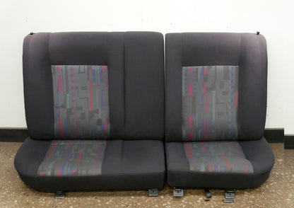 Front Black Leather Sport Seat Set 93-99 VW Jetta GLX GTI Cabrio MK3 - Genuine