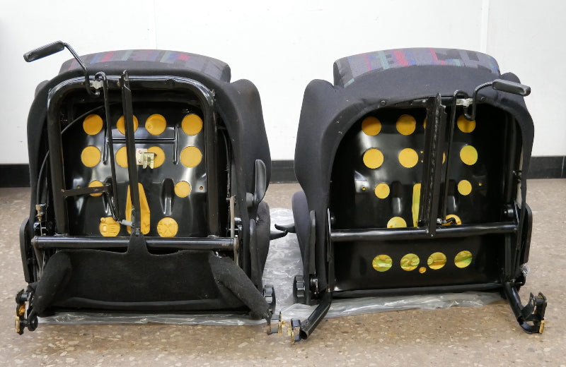 Front Black Leather Sport Seat Set 93-99 VW Jetta GLX GTI Cabrio MK3 - Genuine