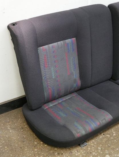 Front Black Leather Sport Seat Set 93-99 VW Jetta GLX GTI Cabrio MK3 - Genuine